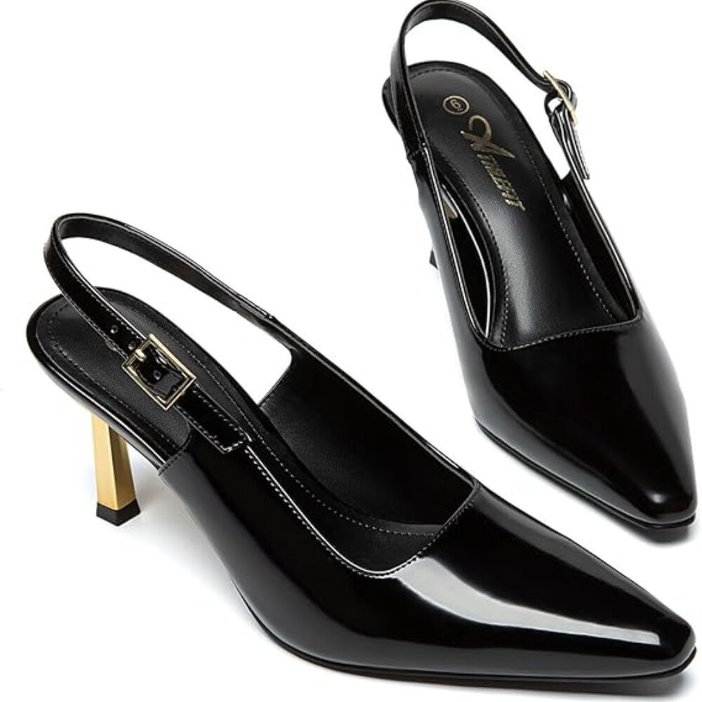 Athlefit Women's High Stiletto Slingback Heels